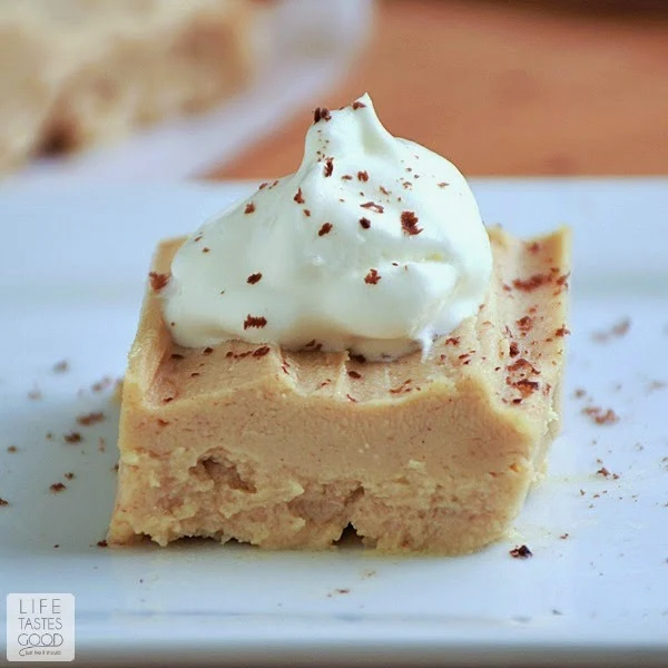 Just 3 ingredients, no-bake, and low carb too! This Peanut Butter Pie | by Life Tastes Good is a rich, creamy dessert that really satisfies when you want something sweet to eat.