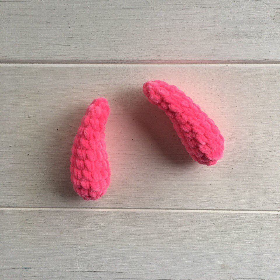 Crochet pig amigurumi pattern: arms Crochet pig amigurumi pattern