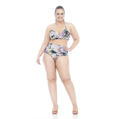 Biquini Plus Size Estampado Flórida Biquini Plus Size Estampado Flórida