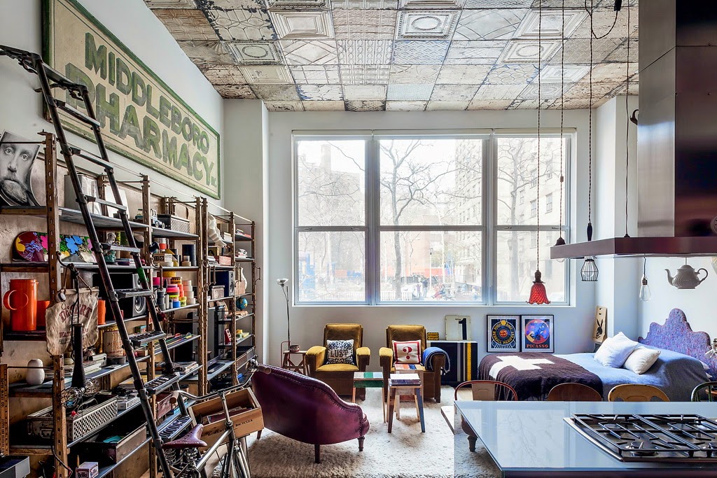 Interiors Vintage Loft in New York! Art And Chic