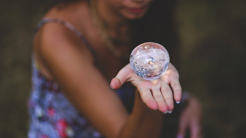 Crystal Ball on Girl's Hand