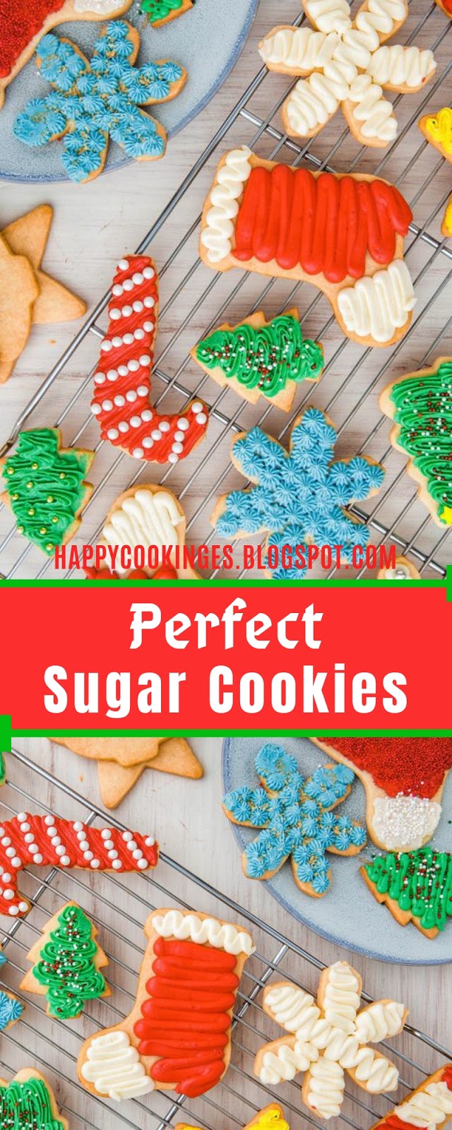 Perfect Sugar Cookies #Christmas #Cookies # Sugar