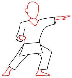 Langkah 5. Super Simpel Menggambar Karateka Langkah 5. Super Simpel Menggambar Karateka