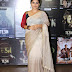 Indian Actress Vidya Balan Long Hair In White Traditional Saree