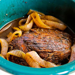 roast sirloin cooker slow pork tip recipes recipe balsamic onions rosemary vinegar kitchen pot crock pressure kalyn kalynskitchen dinner cooked