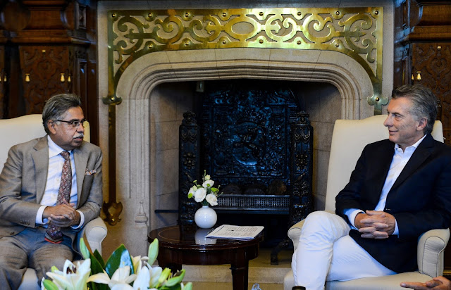 Mr Pawan Munjal Hero MotoCorp with the president of Argentina Mr. Mauricio Macri in Buenos Aires Mr Pawan Munjal Hero MotoCorp with the president of Argentina Mr. Mauricio Macri in Buenos Aires