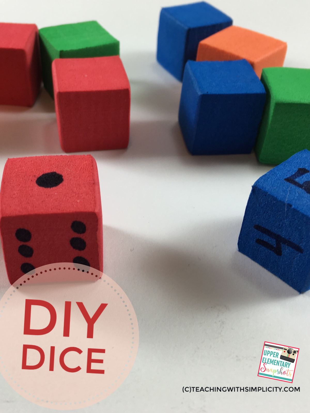 DIY Math Manipulatives Upper Elementary Snapshots