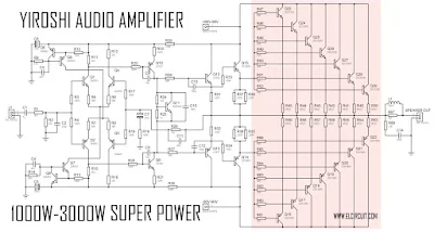 Yiroshi amplifier 1000W 1kW output power circuit diagram