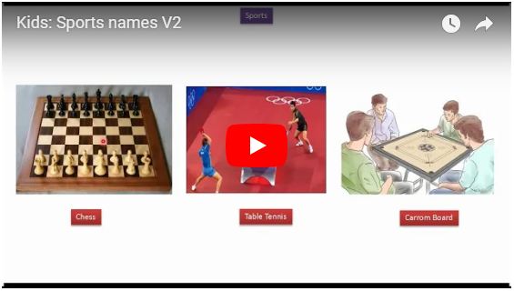 Kids: Sports names V2
