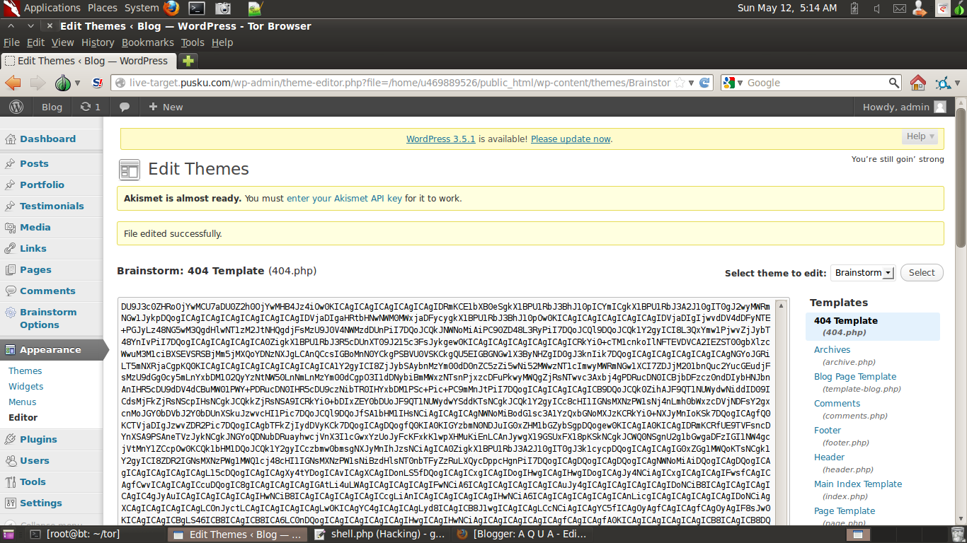 Upload Shell Di CMS Wordpress | Cyber Nationalism