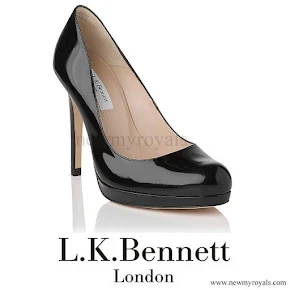 Queen Maxima wore L.K. Bennett Sledge Patent Leather Platform Heel