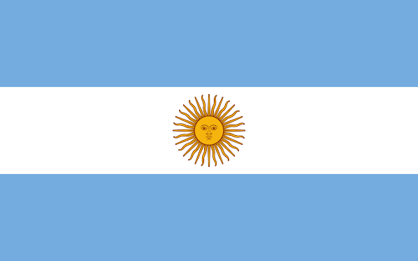 Logo Gambar Bendera Negara Argentina PNG JPG ukuran 600 px