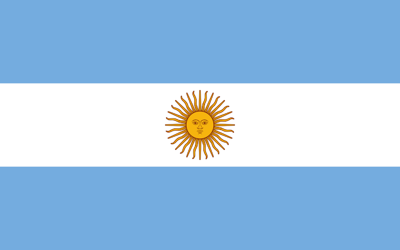 Logo Gambar Bendera Negara Argentina PNG JPG ukuran 800 px