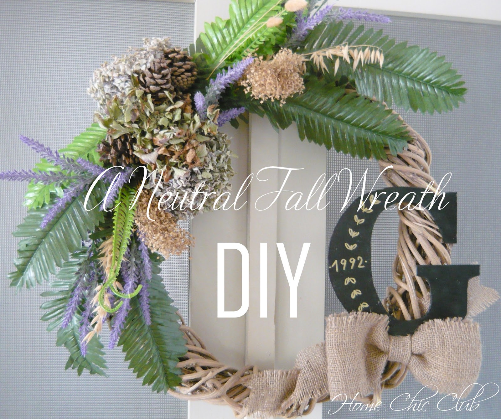 A Neutral Fall Wreath DIY Home Chic Club A Neutral Fall Wreath DIY