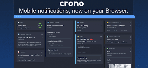 Crono 將手機通知同步到 Chrome 瀏覽器