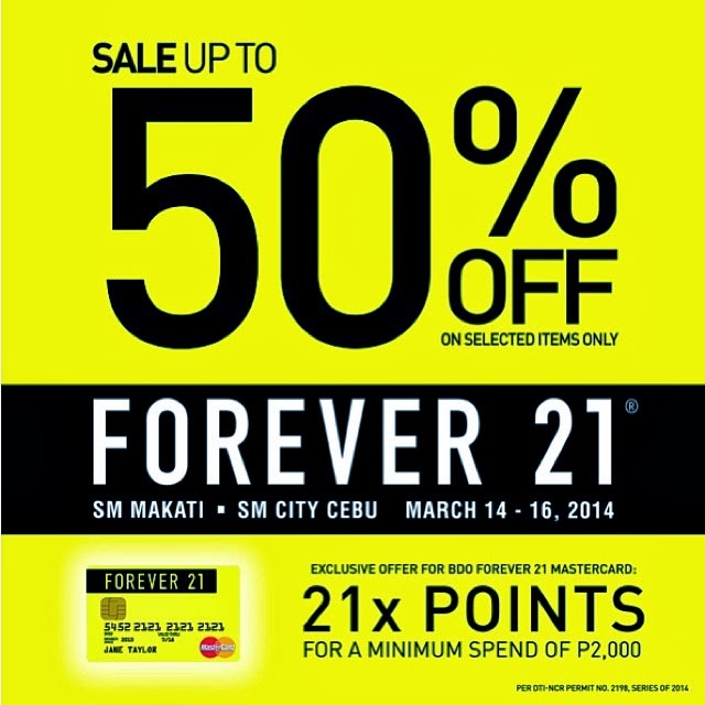 Forever 21 3-Day Sale @ SM Makati & SM Cebu on March 14 ...