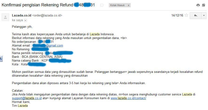 Refund Belanja Online, Pengembalian Dana Yang Dibatalkan