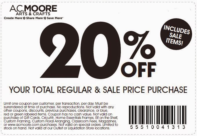 AC Moore Printable Coupons May 2018
