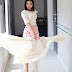Telugu Girl Catherine Tresa Photo Shoot In White Maxi Dress