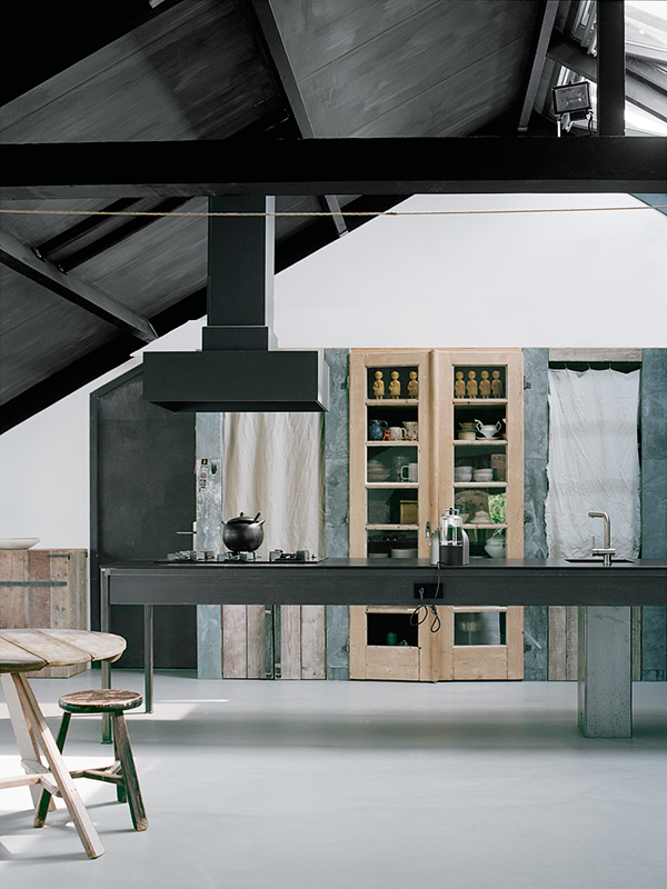 open-plan kitchen.