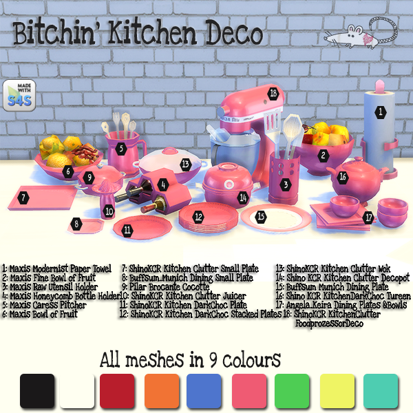 My Sims 4 Blog Kitchen Clutter in 9 Recolors by LoveratSims4