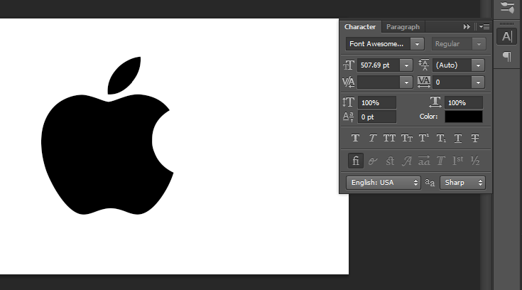 logo apple font awesome photoshop