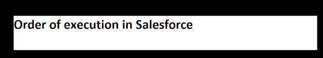 order of execution in salesforce
