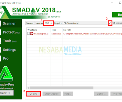 Cara Menghilangkan Virus Shortcut Di Flashdisk dengan Smadav