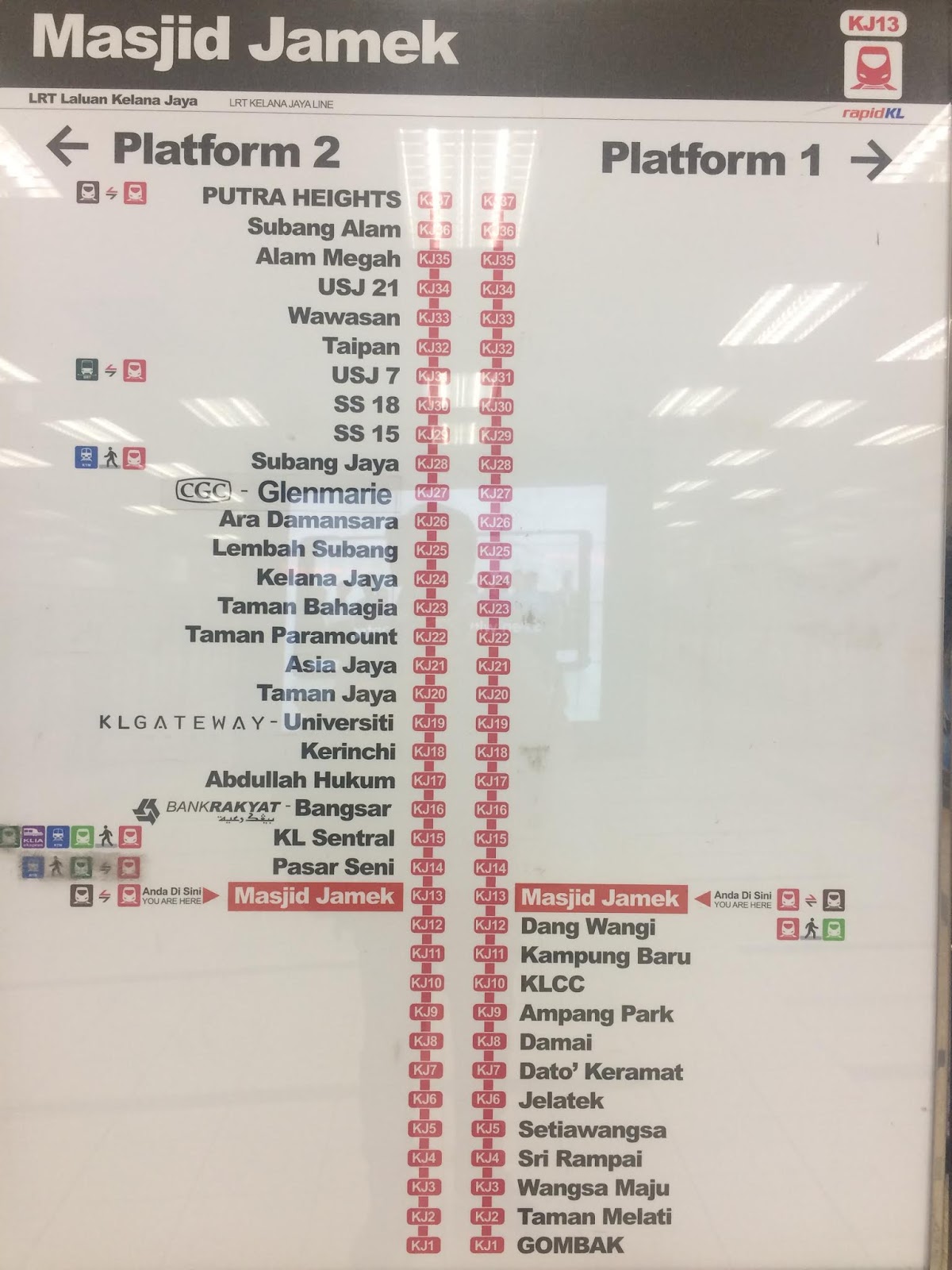 Kuala Lumpur Walk Pics  Kuala Lumpur LRT Kelana Jaya Line Masjid