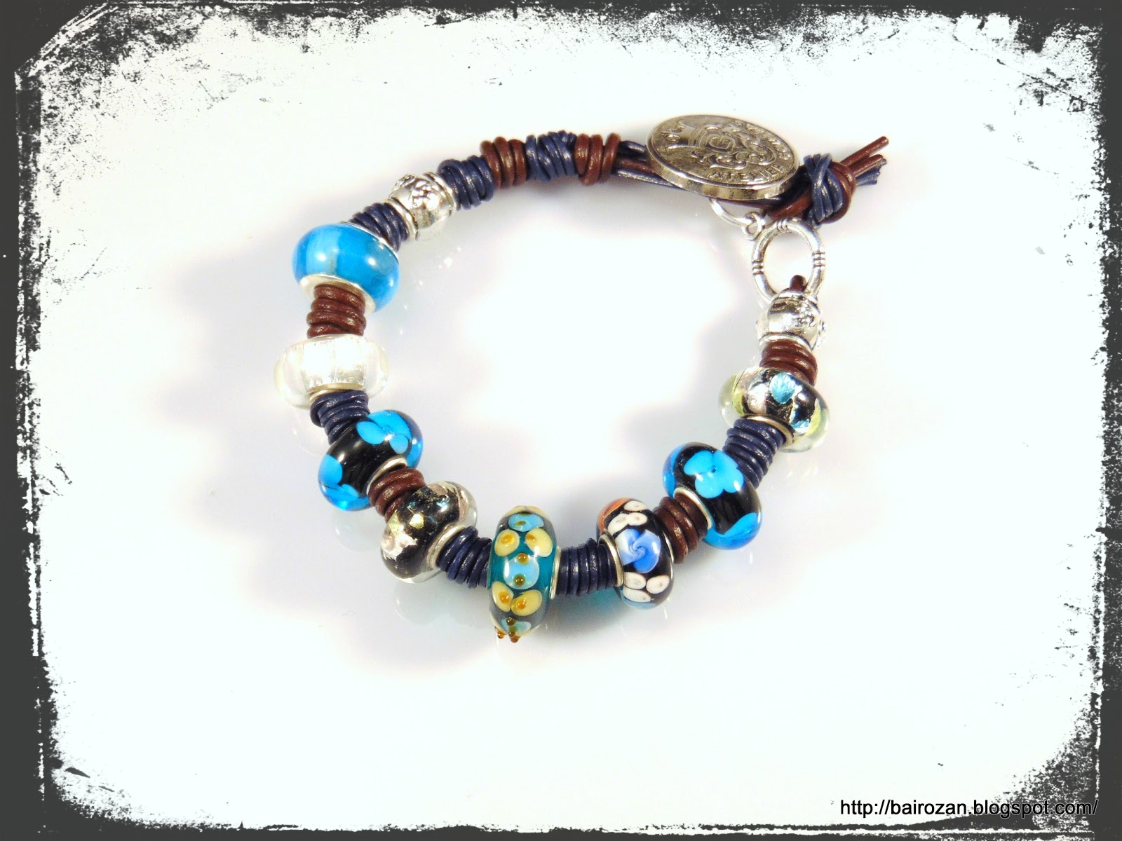 bairozan's blog Гривни с мъниста с широк отвор и кожена корда / Large