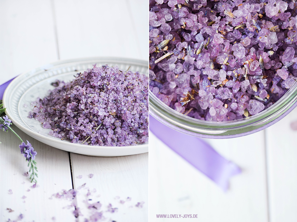 Badesalz Lavendel DIY Geschenkidee Badesalz Lavendel DIY Geschenkidee