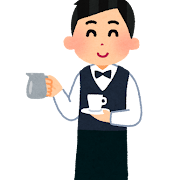 バリスタのイラスト（男性）
