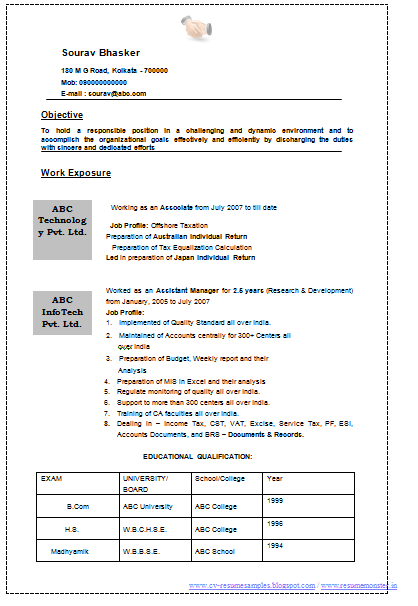 Resume Accountant Template Resume Accountant Template
