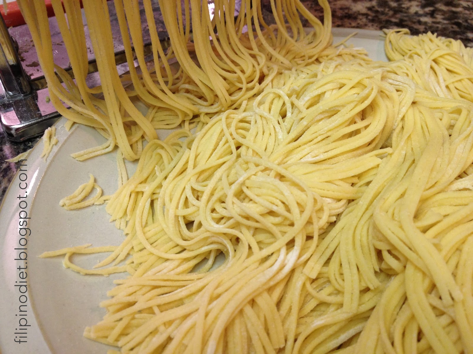 A Filipino on a Diet Fresh SPAGHETTI from scratch