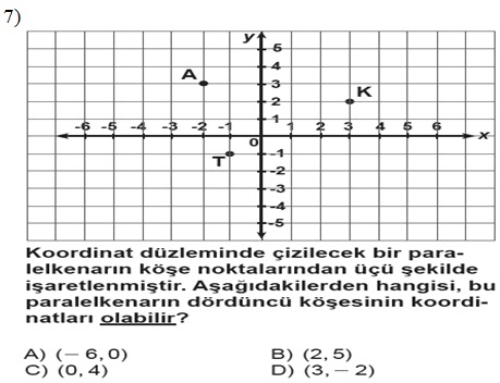 2013 7. Sinif Matematik 2. Dönem 2. Yazılı Sınav Soruları | Online Test