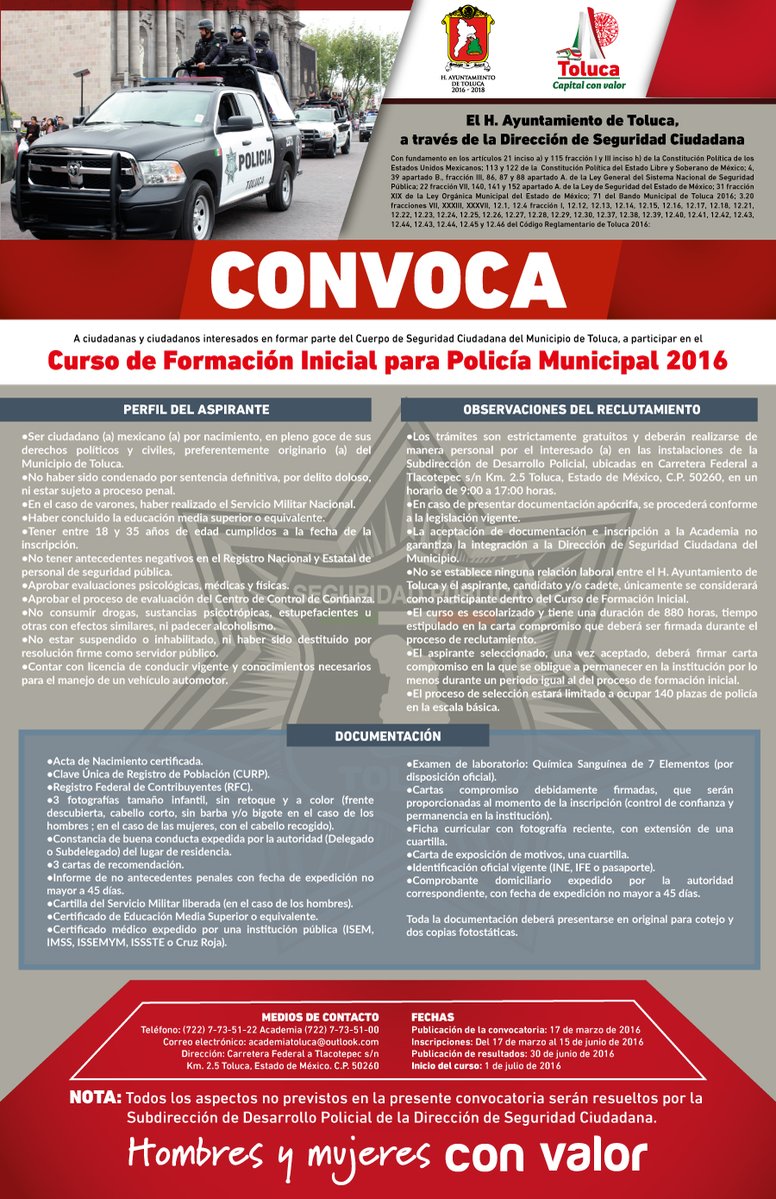 convocatoria para la policia federal 2014 estado de mexico