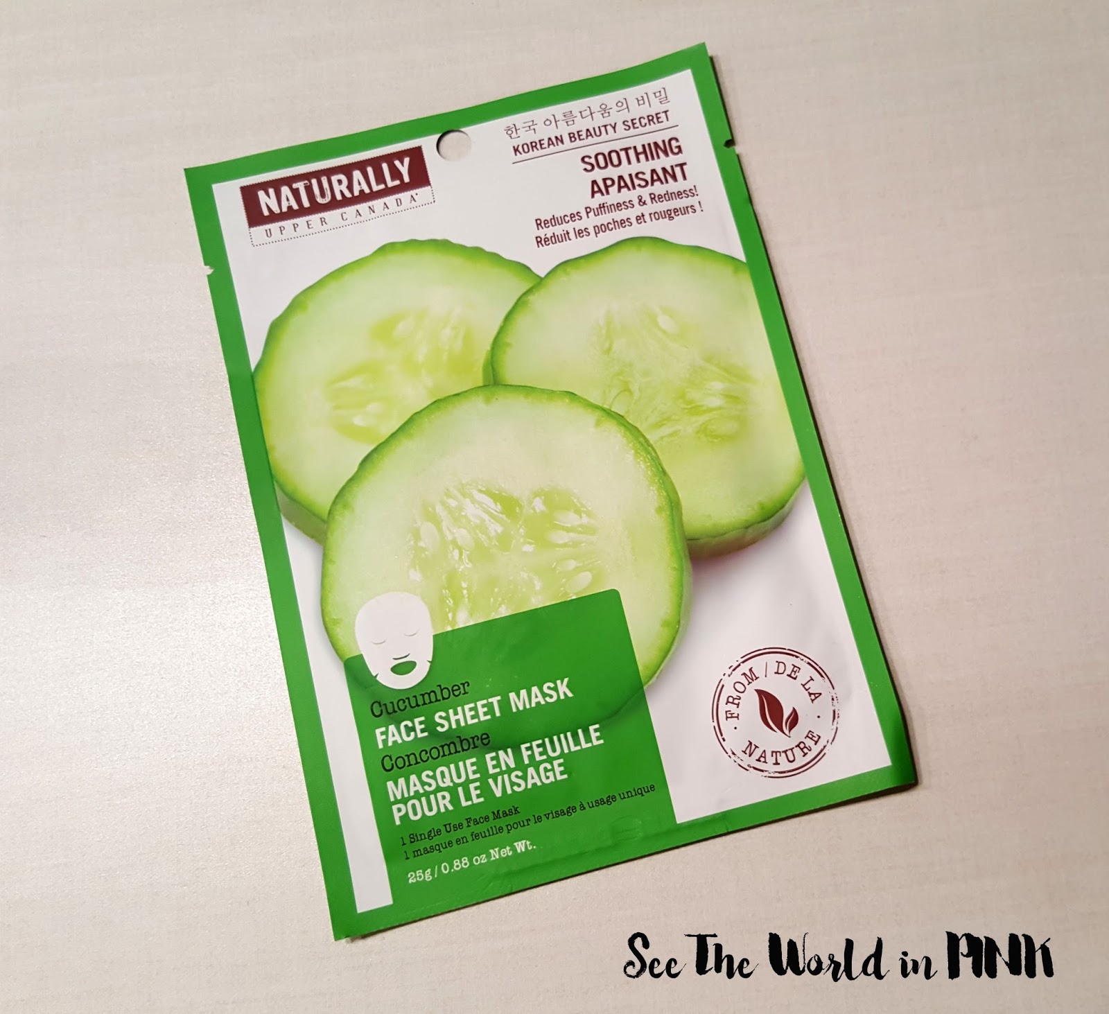 Skincare Sunday Product Review Upper Canada Naturally Face Sheet Mask Soothing Cucumber See