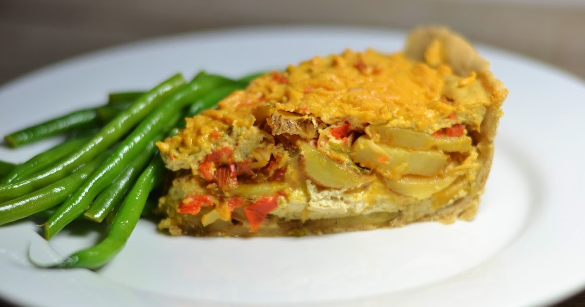 Vegan Magic Time Potato and Cheddar Vegan Quiche