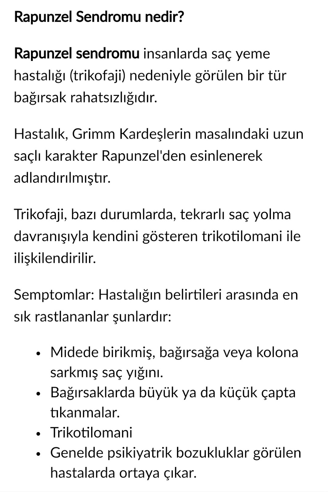 Rapunzel sendromuna bir göz atmaya ne dersiniz Rapunzel sendromu