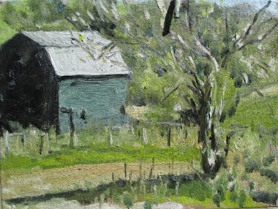 Matt Chinian Painting Blog Conley Rd And A Green Barn I Went Up Conley Rd Today Don T Know Why When Saw This Green Barn With The Sun And Shadow On It Said Paint Me
