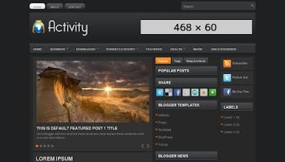 Activity Blogger Template