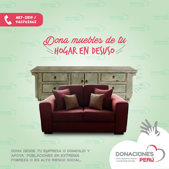 Dona muebles de hogar - recicla muebles - dona y recicla - recicla y dona - donaciones peru