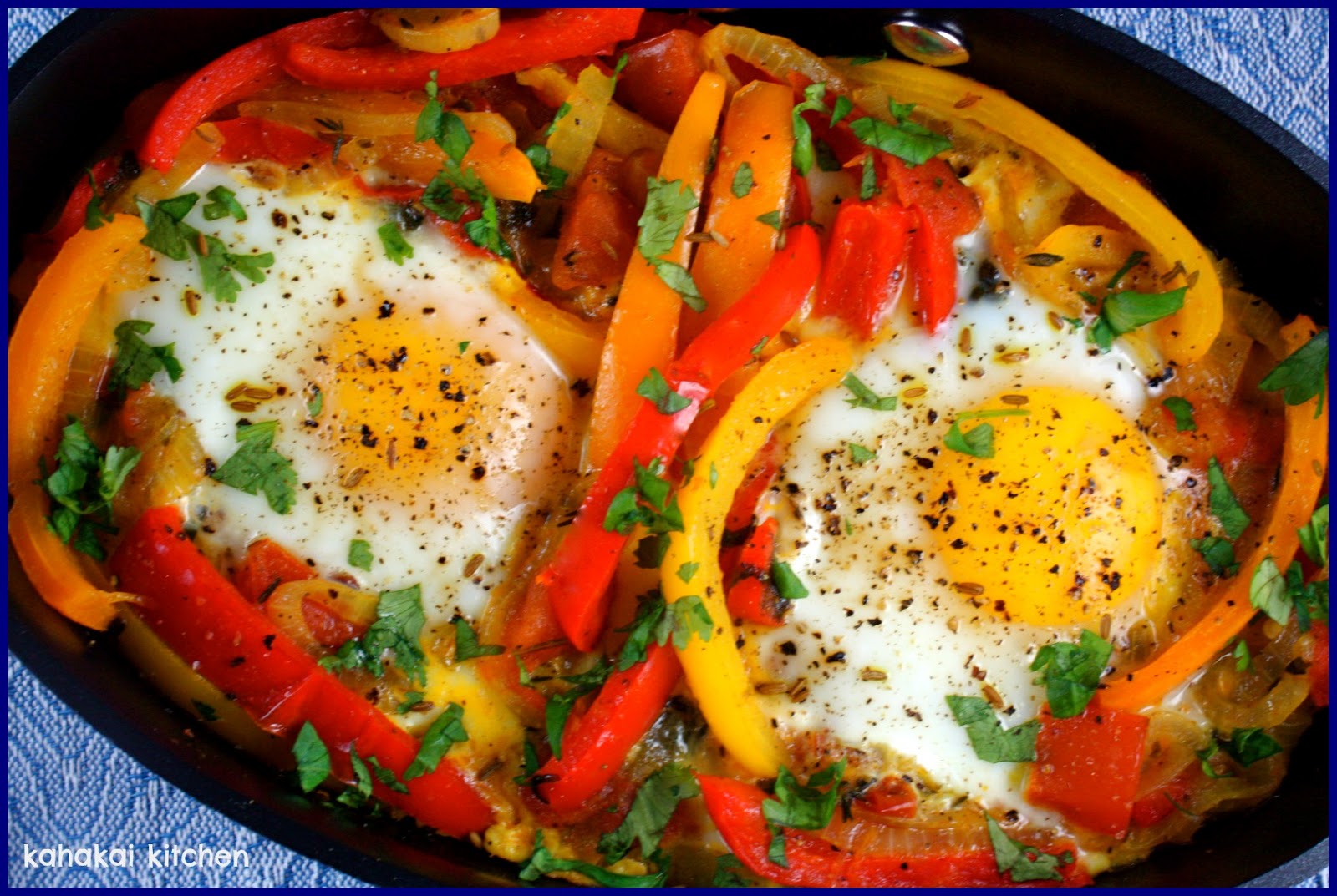 Kahakai Kitchen Yotom Ottolenghi's Shakshuka Colorful, Flavorful