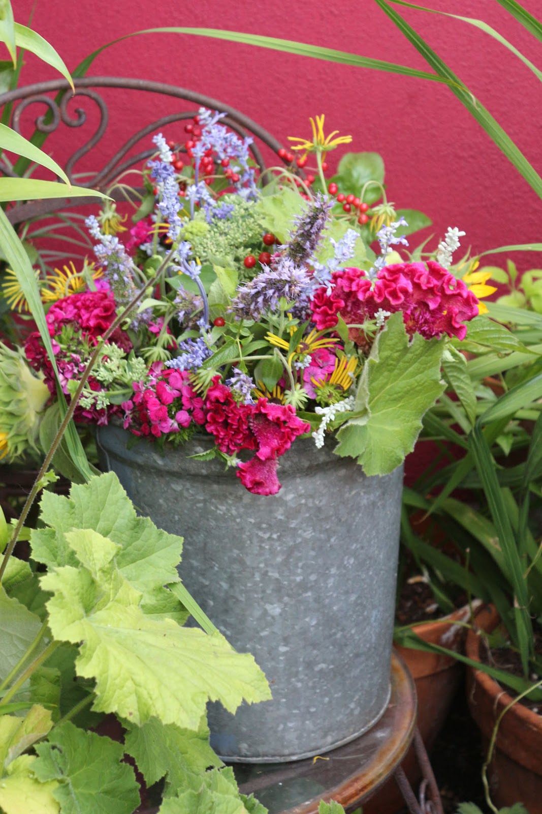 66 Square Feet (Plus) Buckets of flowers