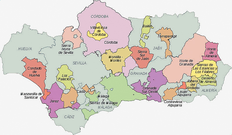 Andalucia Map Pictures and Information | Map of Spain Pictures and