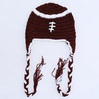 Stylish Cute Rugby Ball Shape Crocheting Tassel Knitted Beanie For Kids Photography - Chocolate