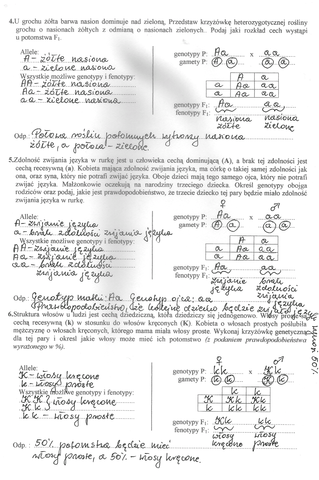 Biologia Genetyka Klasa 8 Test Biologia Klasa 8 Genetyka Sprawdzian - Margaret Wiegel