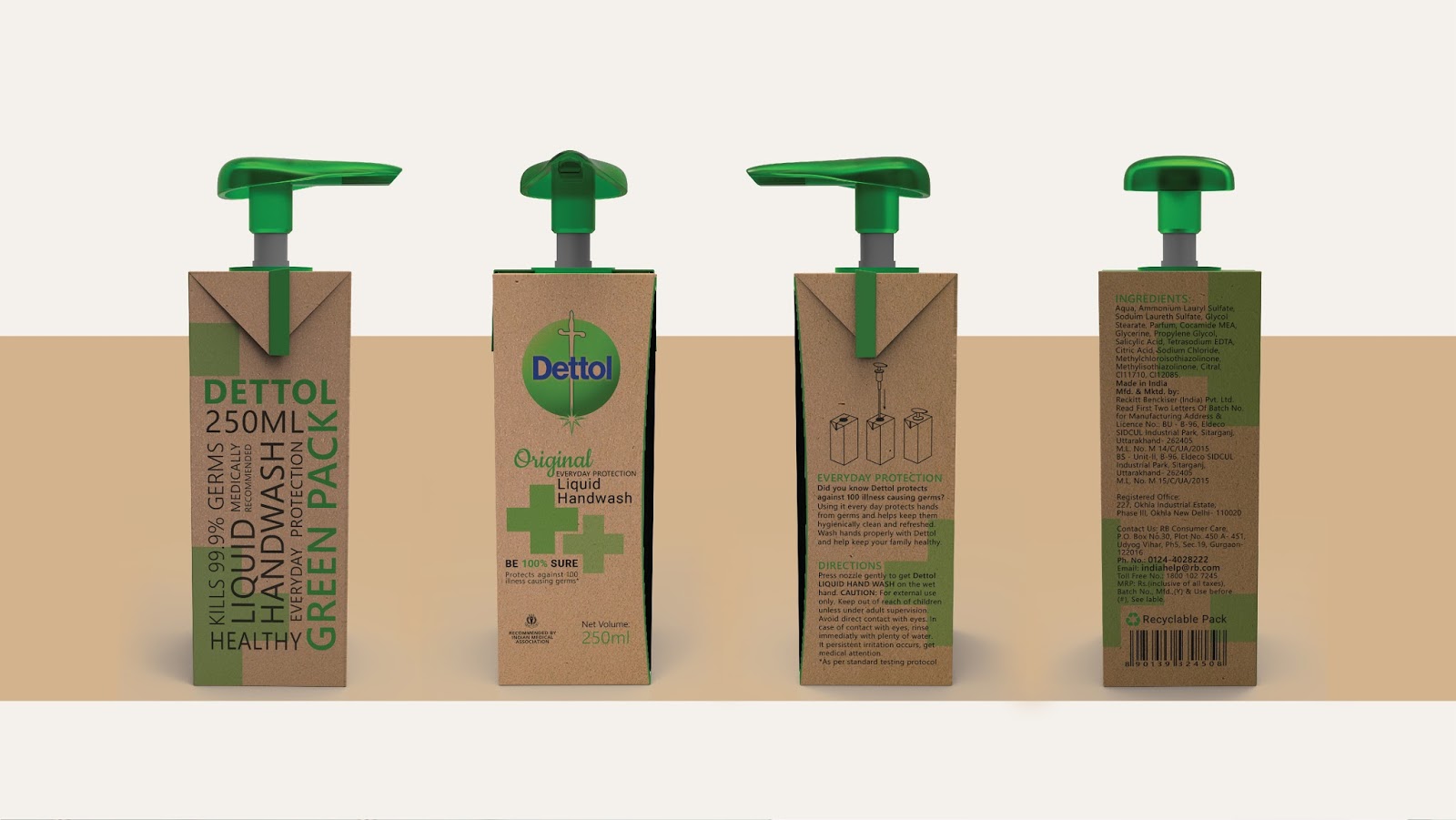 Liquid Handwash Green Packaging Packaging Of The World