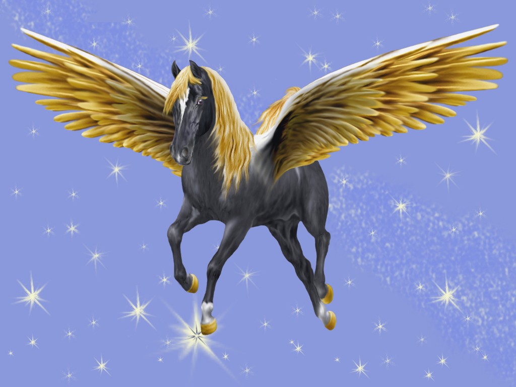 Отец крылатого коня пегаса. Сказочный конь. Пегас лошадь. Крылатый конь Пегас. Сказочный крылатый конь.