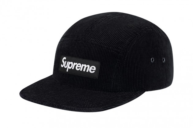 supreme corduroy camp caps 1 630x420 - Supreme lan&ccedil;a bon&eacute;s em veludo e com detalhe em couro